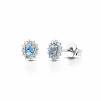 Orecchini Lelune Donna LELUNE DIAMONDS in Oro bianco Acquamarina LDEAAM30017 - LDEAAM30017